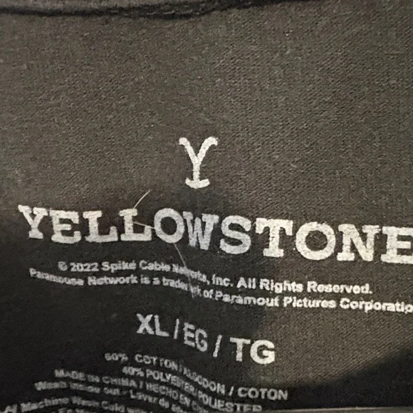 Yellowstone Dutton Ranch Black Tee Xl - Picture 2 of 3